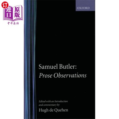 海外直订Prose Observations 散文的观察