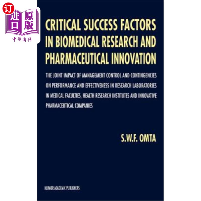 海外直订医药图书Critical Success Factors in Biomedical Research and Pharmaceutical Innovation: T 生物医学研究和药物
