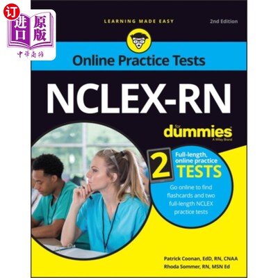 海外直订NCLEX-RN For Dummies with Online Practice Tests NCLEX-RN假人与在线实践测试
