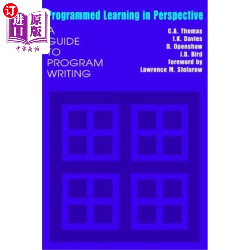 海外直订Programmed Learning in Perspective: A Guide to Program Writing 程序学习视角：程序写作指南