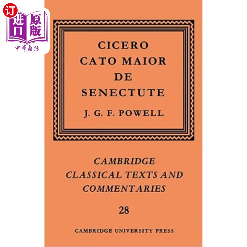 海外直订Cicero: Cato Maior de Senectute 西塞罗:卡托·迈奥·德·塞内斯蒂特