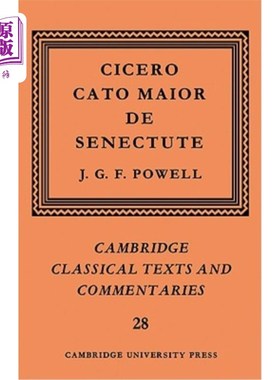 海外直订Cicero: Cato Maior de Senectute 西塞罗：卡托·迈奥·德·塞内斯蒂特