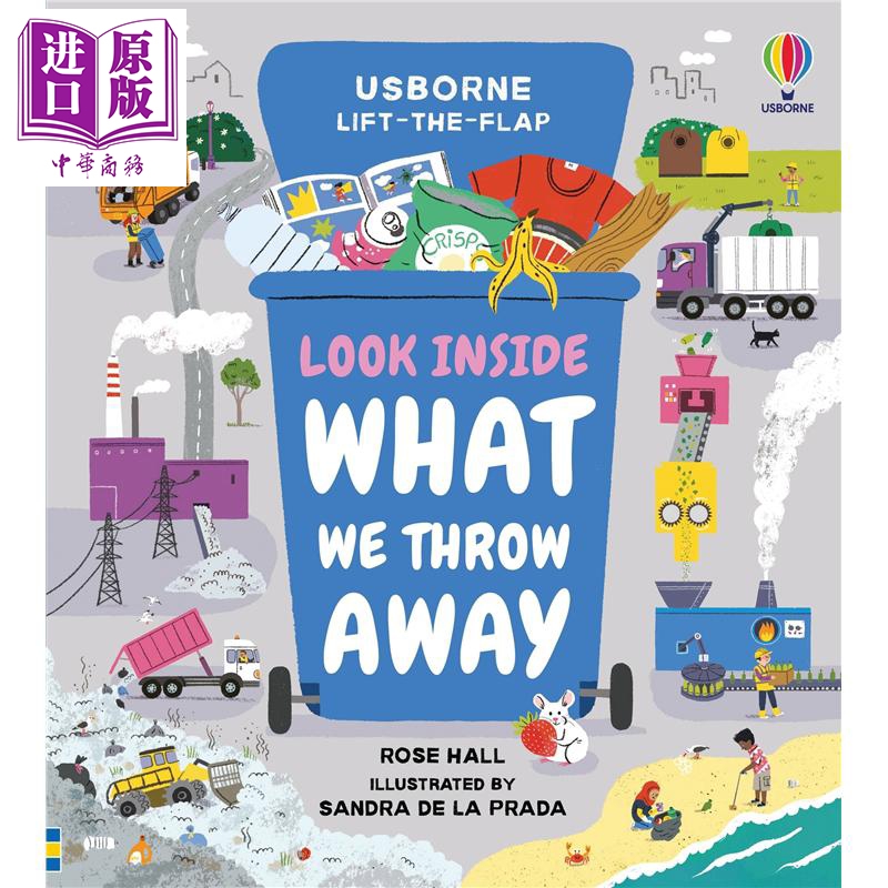 现货 Look Inside What We Throw Away他们处理垃圾的方法低幼童书英文【中商原版】