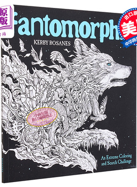 现货 幻想之国 填色寻物 Fantomorphia An Extreme Coloring and Search Challenge 英文原版 Kerby Rosanes 绘本【中商原版】