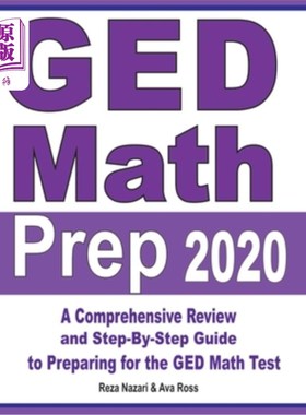 海外直订GED Math Prep 2020: A Comprehensive Review and Step-By-Step Guide to Preparing f GED数学备考202
