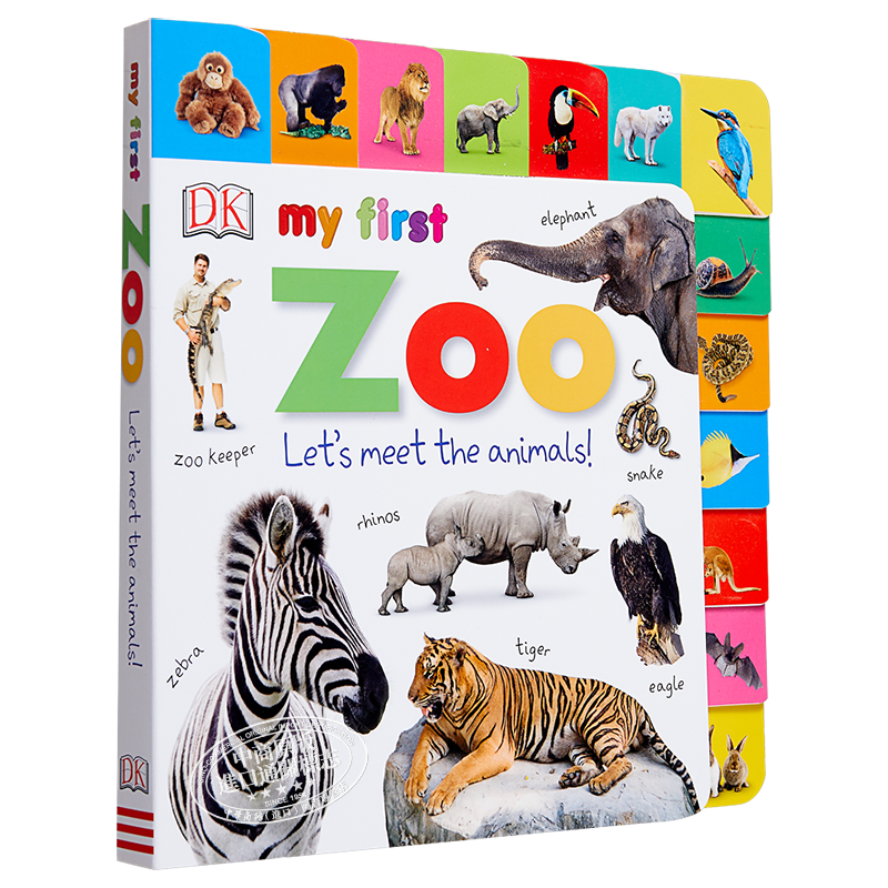 预售 My First Zoo Let's Meet the Animals DK启蒙动物园 低幼亲子动物启蒙绘本 纸板书 英文原版 3-6岁【中商原版】