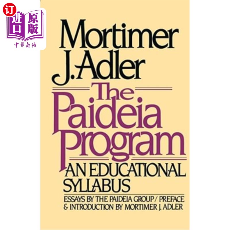 海外直订The Paideia Program: An Educational Syllabus Paideia项目：教育大纲