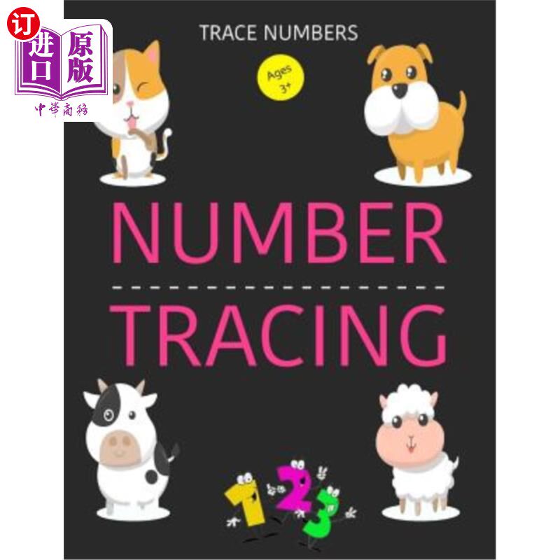 海外直订Trace Numbers: Number Tracing Book, Learning Number 0 to 20, Handwriting Practic 追踪号码：号码追踪簿，学习