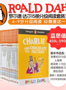 Penguin Readers企鹅阅读分级指导1-4级罗尔德达尔英文小说系列Roald Dahl ELT Graded Reader 护眼纸 送音频与拓展资源 450L-590L