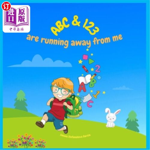 海外直订ABC & 123 Are Running Away from Me: ABC and 123 Book with Colouring Pages ABC和123正在逃离我:ABC和