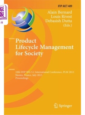 海外直订Product Lifecycle Management for Society: 10th Ifip Wg 5.1 International Confere 面向社会的产品生命周期管理