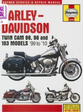海外直订Harley-Davidson Twin CAM 88, 96 and 103 Models '99 to '10 哈雷戴维森Twin CAM 88 96 103 99到10款