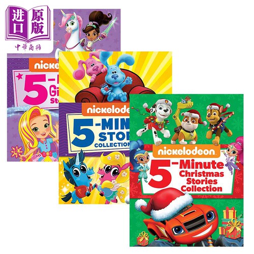 现货 Nickelodeon 5 Minute Stories 尼克动画频道 5分钟故事3册合集套装 英文原版 进口图书 儿童绘本 故事图画书【中商原版】