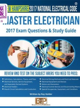 海外直订New Hampshire 2017 Master Electrician Study Guide 新罕布什尔州2017年电工硕士学习指南