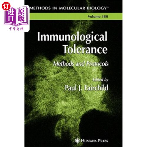 海外直订医药图书Immunological Tolerance: Methods and Protocols 免疫耐受：方法和方案