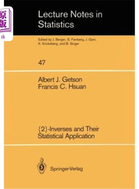 海外直订{2}-Inverses and Their Statistical Application 2-倒数及其统计应用