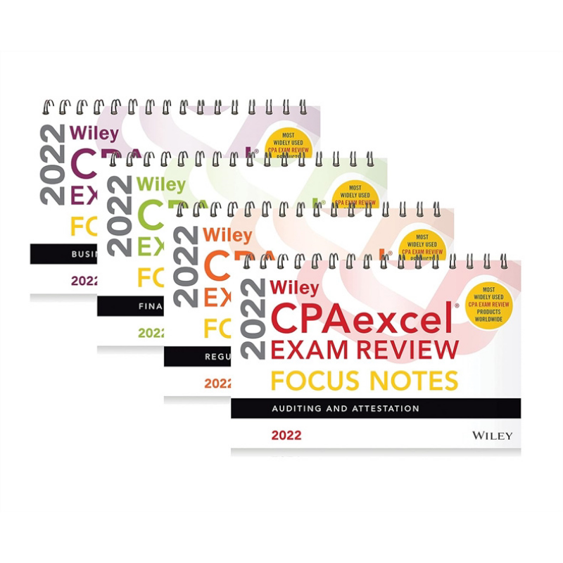 预售 Wileys CPA 2022年重点笔记全套 WileyS Cpa 2022 Focus Notes Complete Set 英文原版 会计相关 经管【中商原版】