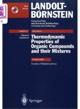 海外直订Densities of Halohydracarbons 卤代烃的密度