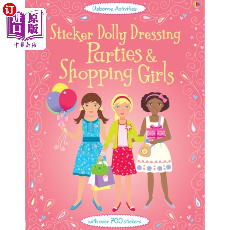 海外直订Sticker Dolly Dressing Parties & Shopping 贴纸多莉穿衣派对和购物