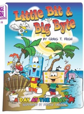 海外直订Little Bit & Big Byte: A Day at the Beach 小字节和大字节：海滩上的一天