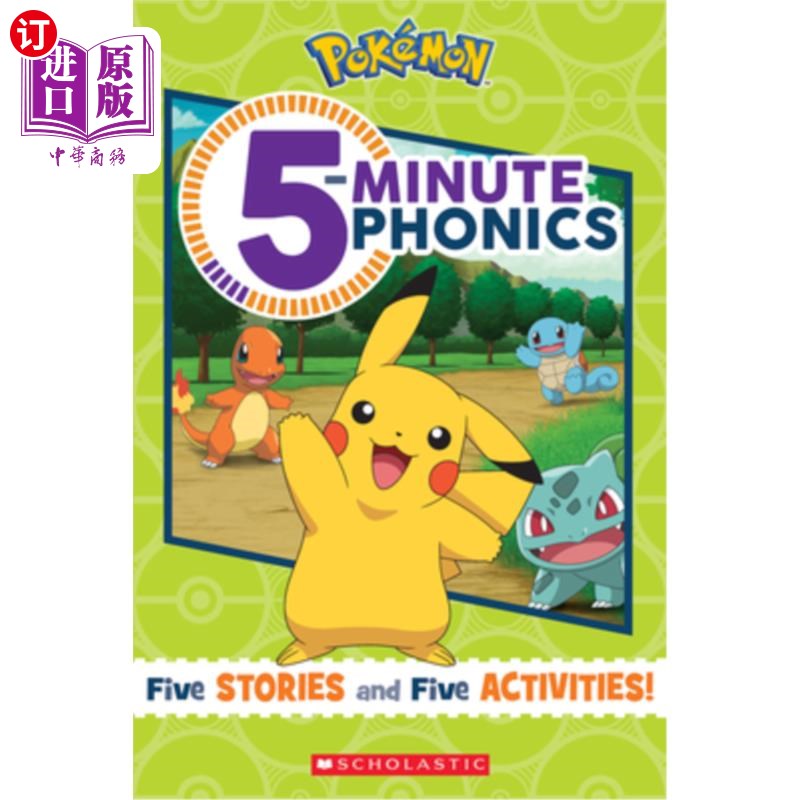 海外直订5-Minute Phonics (Pokémon) 5分钟语音(Pokémon)