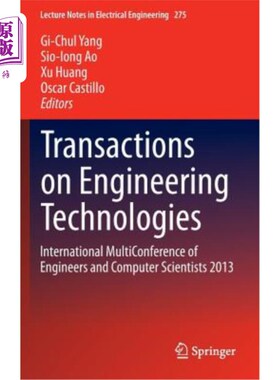 海外直订Transactions on Engineering Technologies: International Multiconference of Engin 《工程技术学报：工程师和计