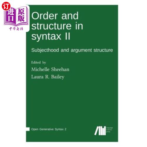 海外直订Order and Structure in Syntax II 句法二的顺序与结构