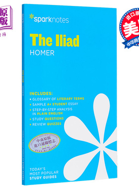 现货 Sparknotes 文学指南 伊利亚特 The Iliad  Sparknotes Literature Guide 英文原版 Homer【中商原版】