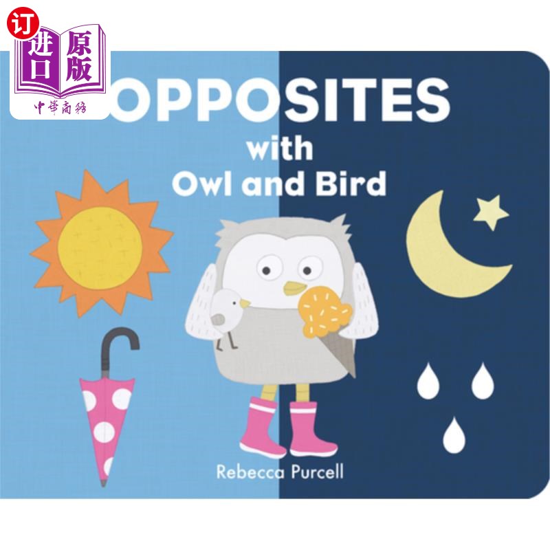 海外直订Opposites with Owl and Bird与猫头鹰和鸟相反