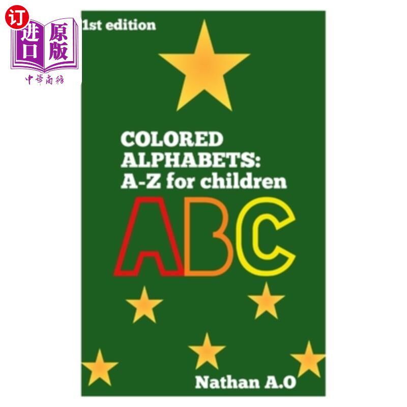 海外直订Colored Alphabets: A-Z for children 彩色字母:儿童字母A-Z