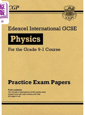 预售 英国原版CGP教辅 New Edexcel International GCSE Physics Practice Papers Grade 9-1新爱德思国际物理实践试卷【中商原版?