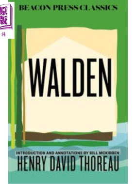 预售 瓦尔登湖 比尔麦基本导读与注释版 Walden Introduction and Annotations by Bill McKibben 英文原版 【中商原版】