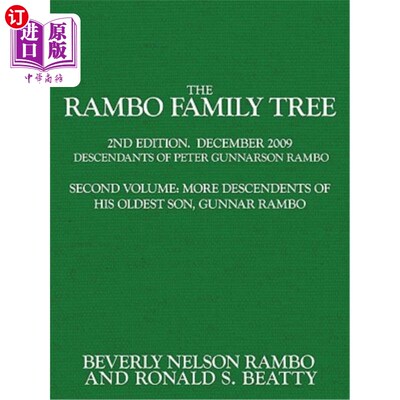 海外直订The Rambo Family Tree, Volume 2: more descendants of Gunnar Rambo, oldest son of 《兰博家谱》第二卷:冈纳尔·