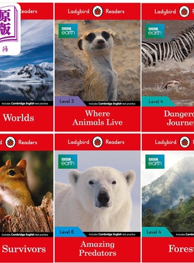 Ladybird Readers BBC Earth 小飘虫阅读分级指导BBC地球高阶6册 英文原版动物科普分级读物 Forests Ice Worlds【中商原版】