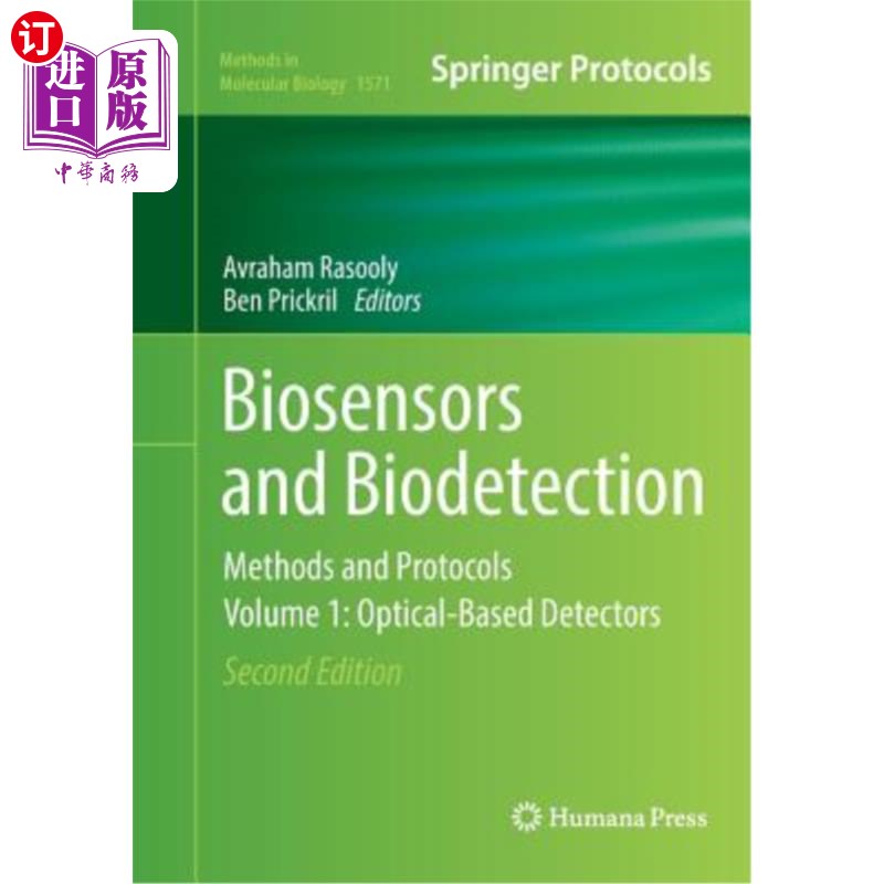 海外直订医药图书Biosensors and Biodetection: Methods and Protocols Volume 1: Optical-Based Detec 生物传感器和生物检