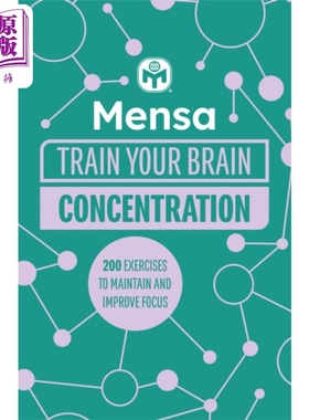预售 门萨训练你的大脑专注力 英文原版 Mensa Train Your Brain Concentration Gareth Moore 谜题释放心理潜力【中商原版】