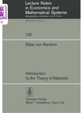 海外直订Introduction to the Theory of Matroids 拟阵星理论导论