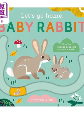 预售 滑块轨道书 回家吧 兔子宝宝 Lets Go Home Baby Rabbit 英文原版 儿童纸板绘本 幼儿纸板书图画书 进口低幼童书【中商原版】
