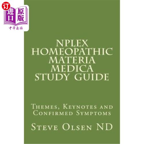 海外直订医药图书NPLEX Homeopathic Materia Medica Study Guide: Keynotes on Basic Homeopathic Reme NPLEX顺势疗法药物