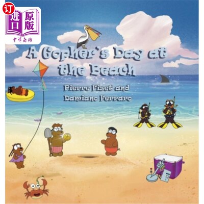 海外直订A Gopher`s Day At The Beach 在海滩上的地鼠一天
