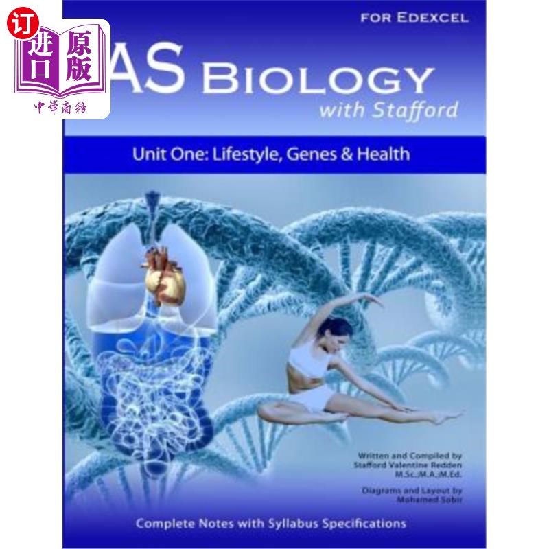 海外直订AS Biology With Stafford: Unit 1: Lifestyle, Genes and Health 斯塔福德的生物学：第1单元：生活方式、基因和健