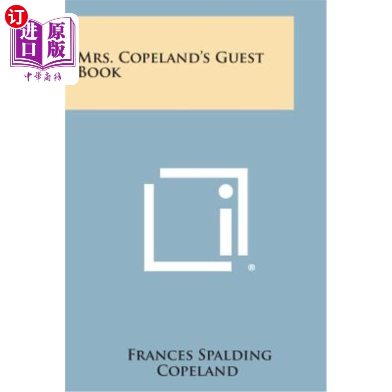 海外直订Mrs. Copeland's Guest Book 科普兰夫人的客人手册 书籍/杂志/报纸 文学小说类原版书 原图主图