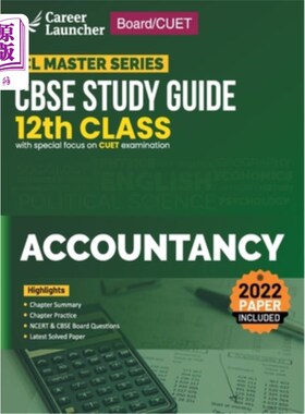 海外直订Board plus CUET 2023 CL Master Series - CBSE Study Guide - Class 12 - Accountanc 董事会加上CUET