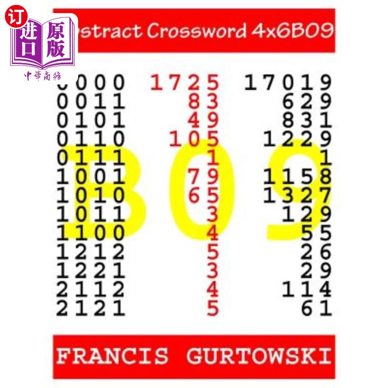 海外直订Abstract Crossword 4x6B09 摘要填字游戏4x6B09