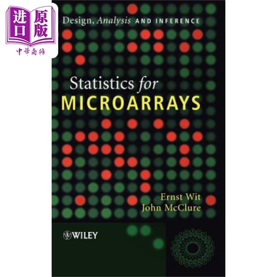 现货 微阵列统计学 设计 分析与推理 Statistics For Microarrays 英文原版 Ernst Wit 中商原版