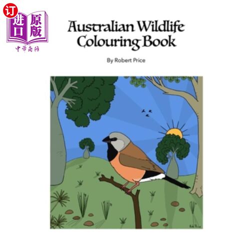 海外直订Australian Wildlife Colouring Book 澳大利亚野生动物着色书