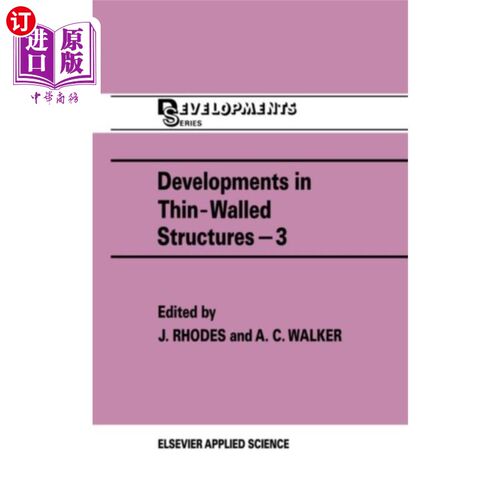 海外直订Developments in Thin-Walled Structures - 3 薄壁结构的发展-3