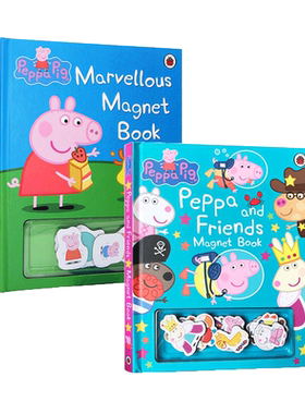 PeppaPig磁铁书2册英文