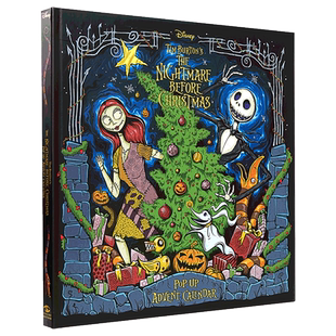 蒂姆波顿圣诞夜惊魂圣诞倒数日历 立体圣诞树 迪士尼动画电影周边英文原版 The Nightmare Before Christmas Advent Calendar