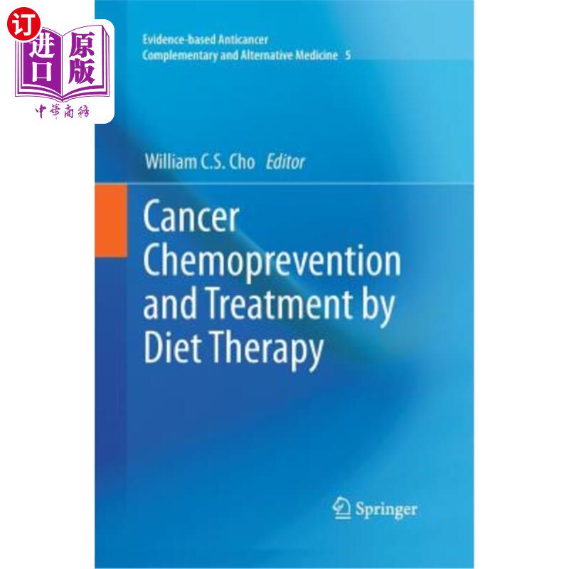 海外直订医药图书Cancer Chemoprevention and Treatment by Diet Therapy 通过饮食疗法预防和治疗癌症